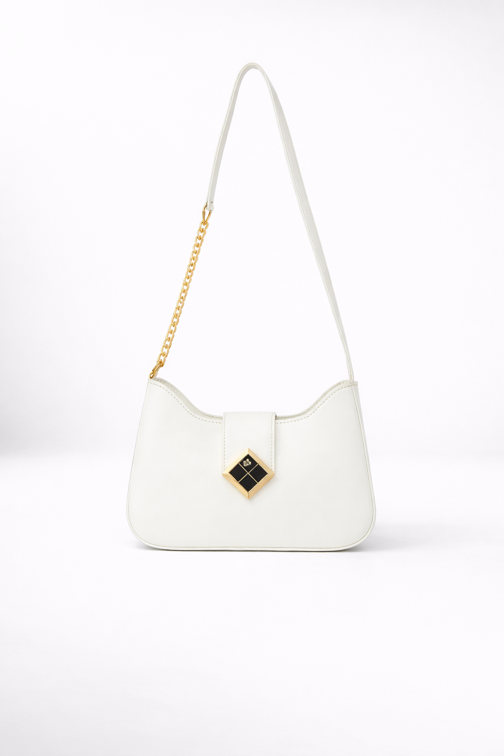 Classic White Sling Handbag