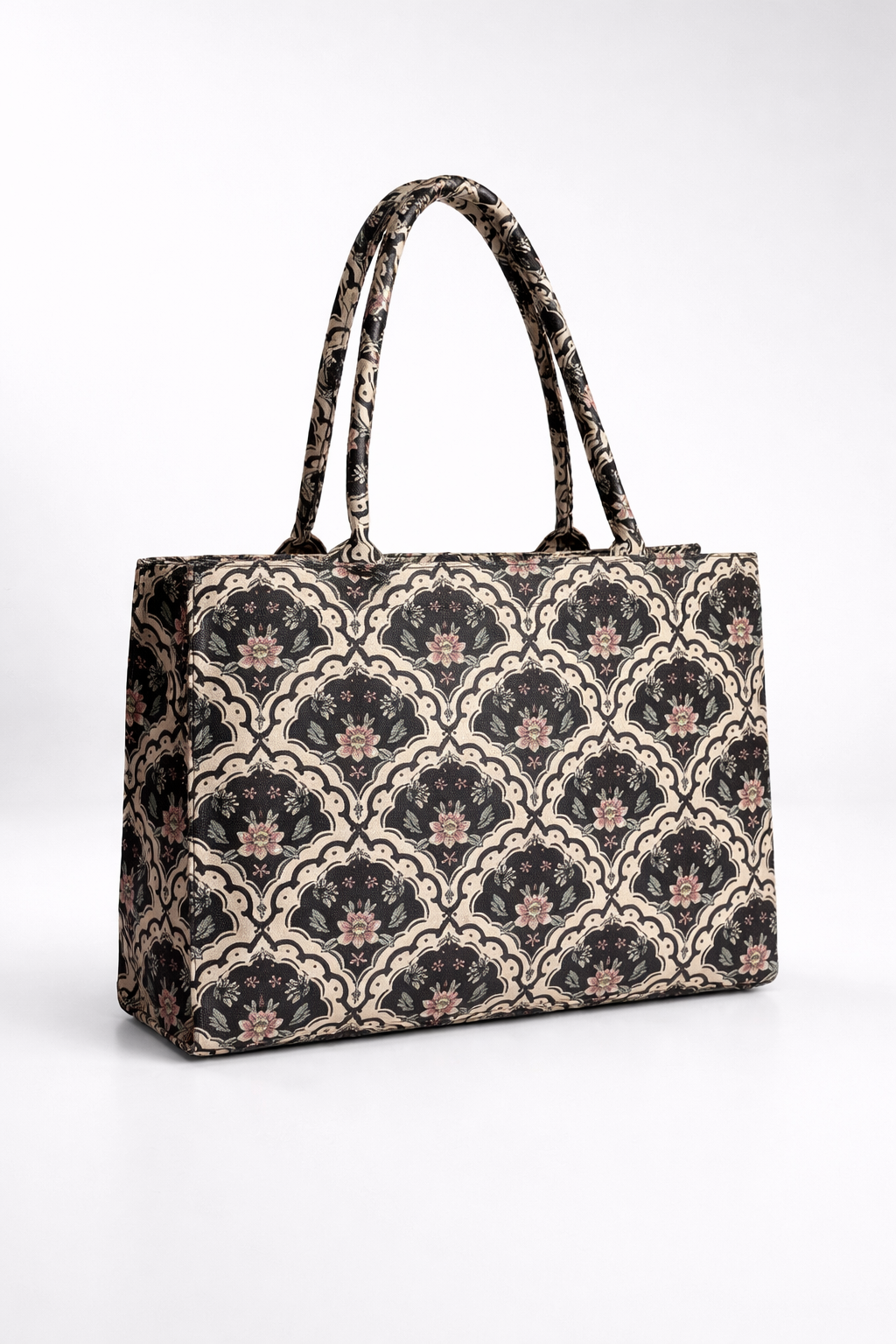 Damask Canvas Tote
