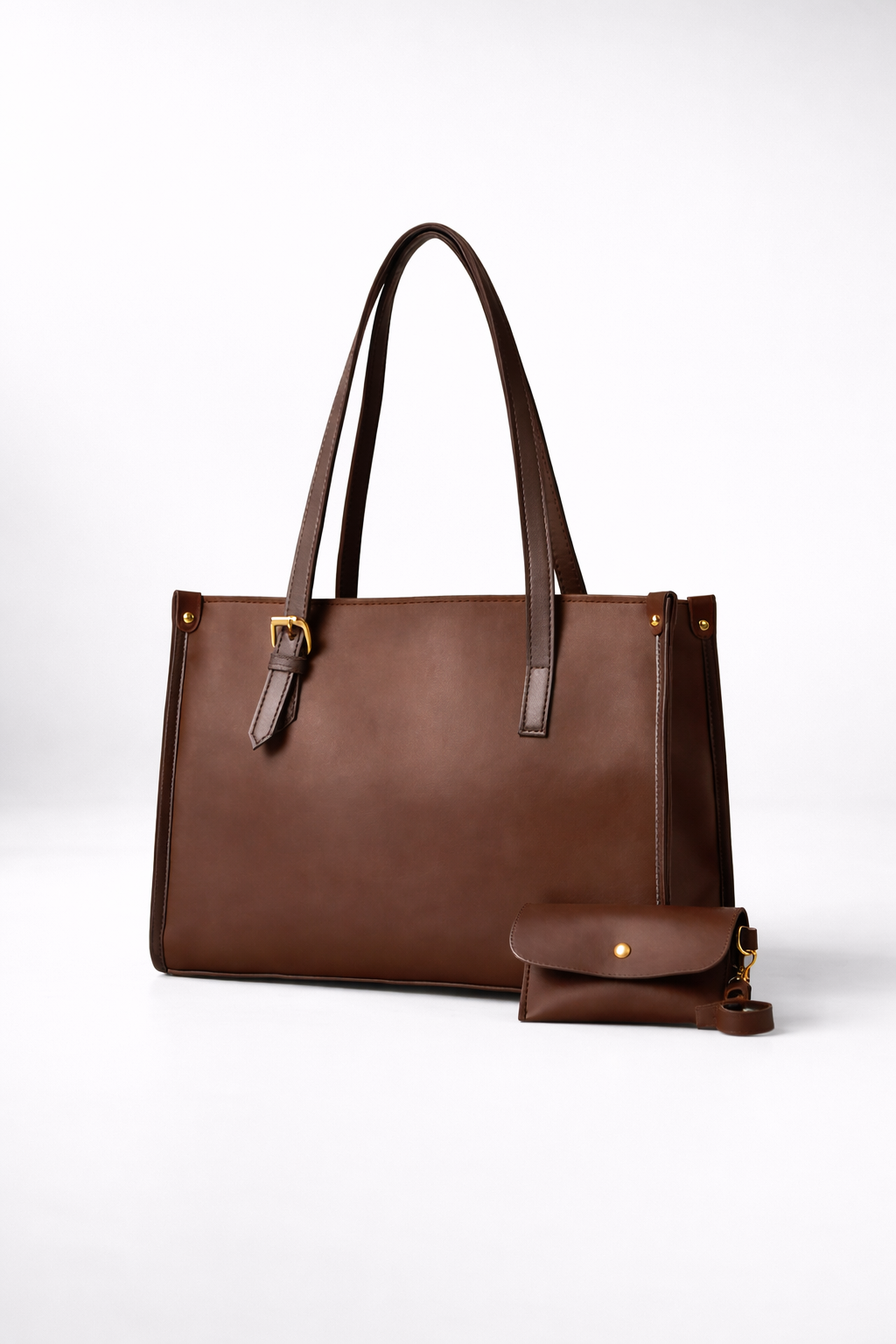 Elegant Brown Box Leather Tote