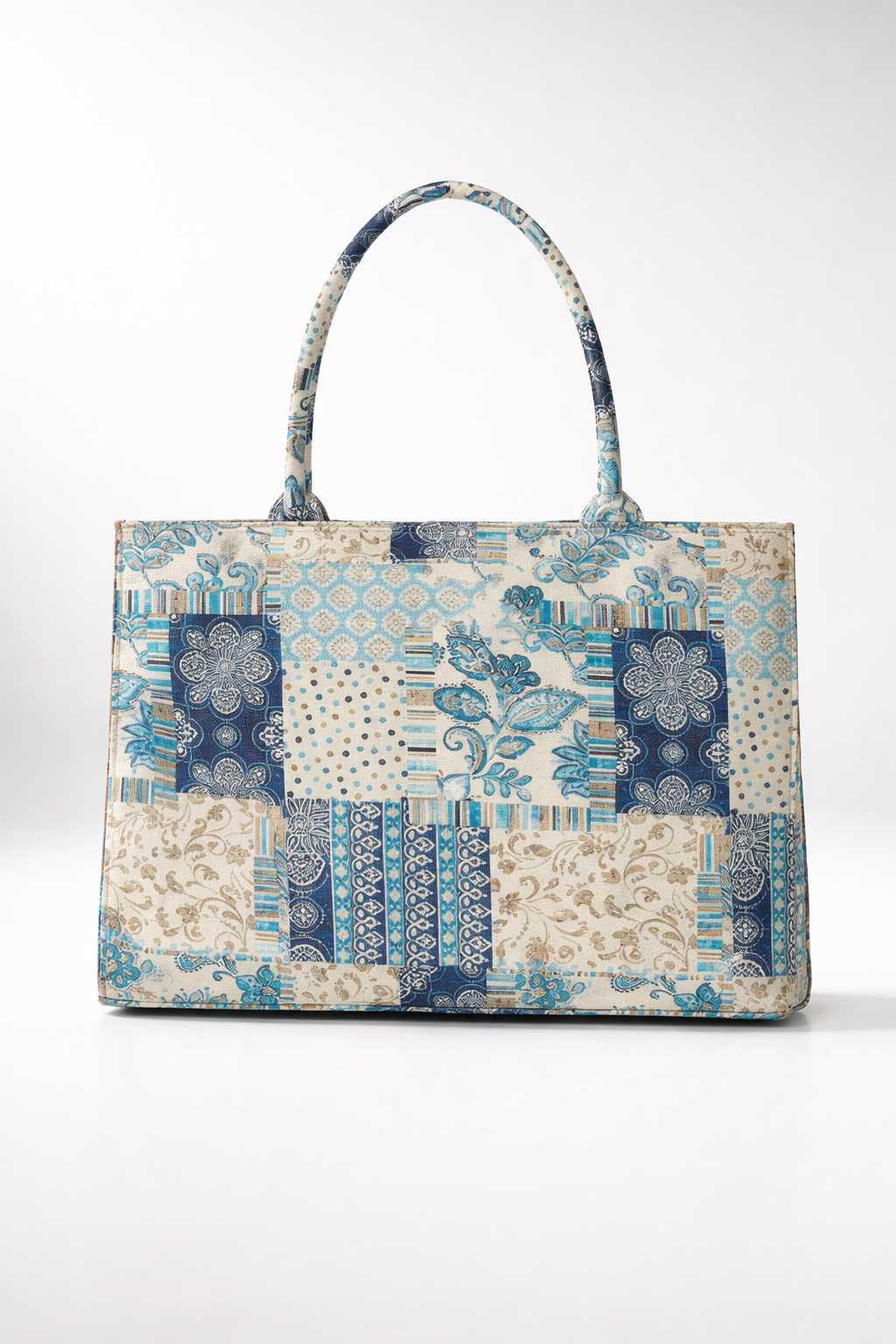 Elegant Coastal Patch Canvas Tote